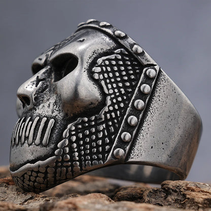 Punk Skull 304 Stainless Steel Carving Men'S Rings