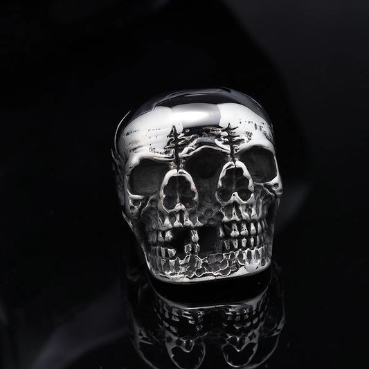 Punk Skull 304 Stainless Steel Carving Men'S Rings