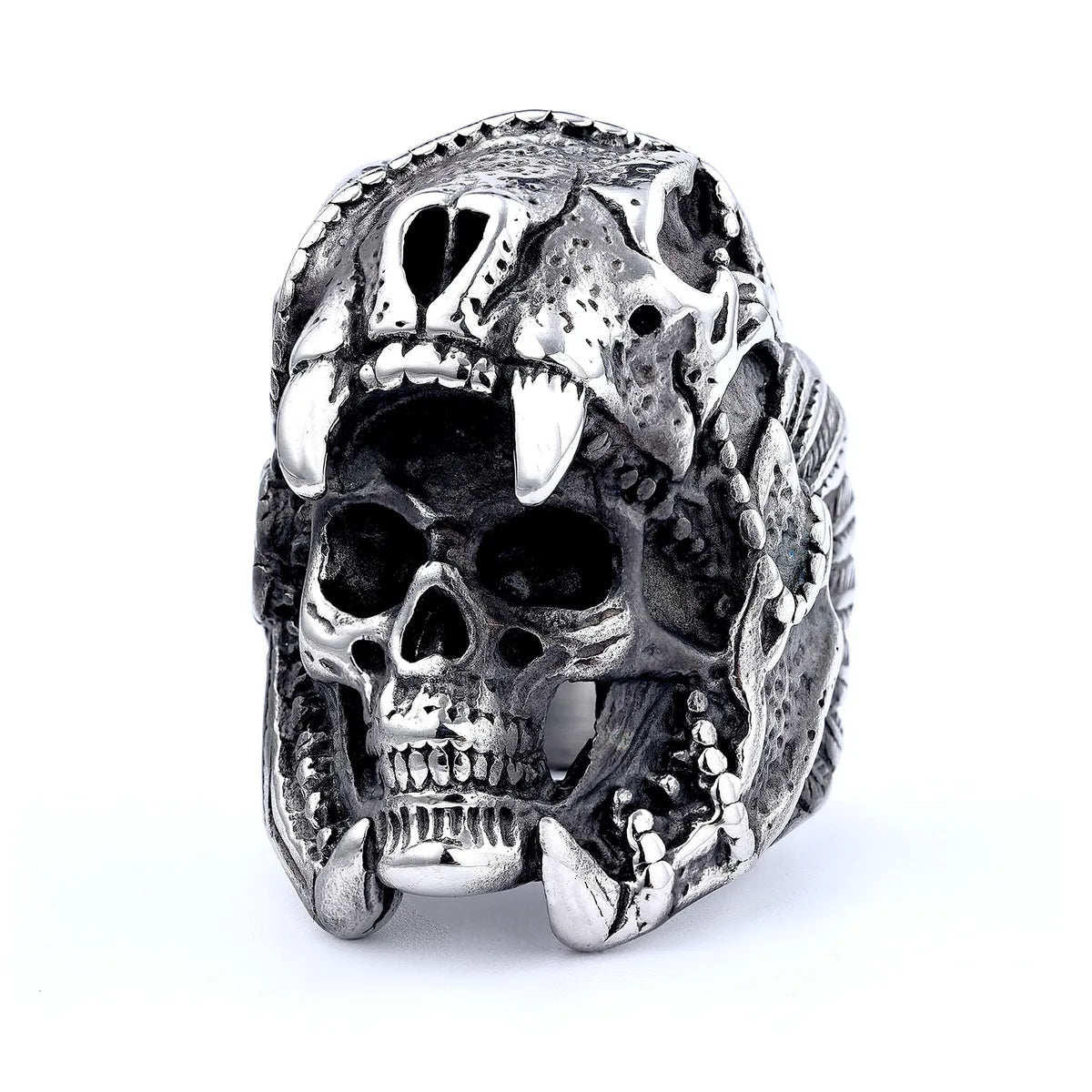 Punk Skull 304 Stainless Steel Men'S Rings