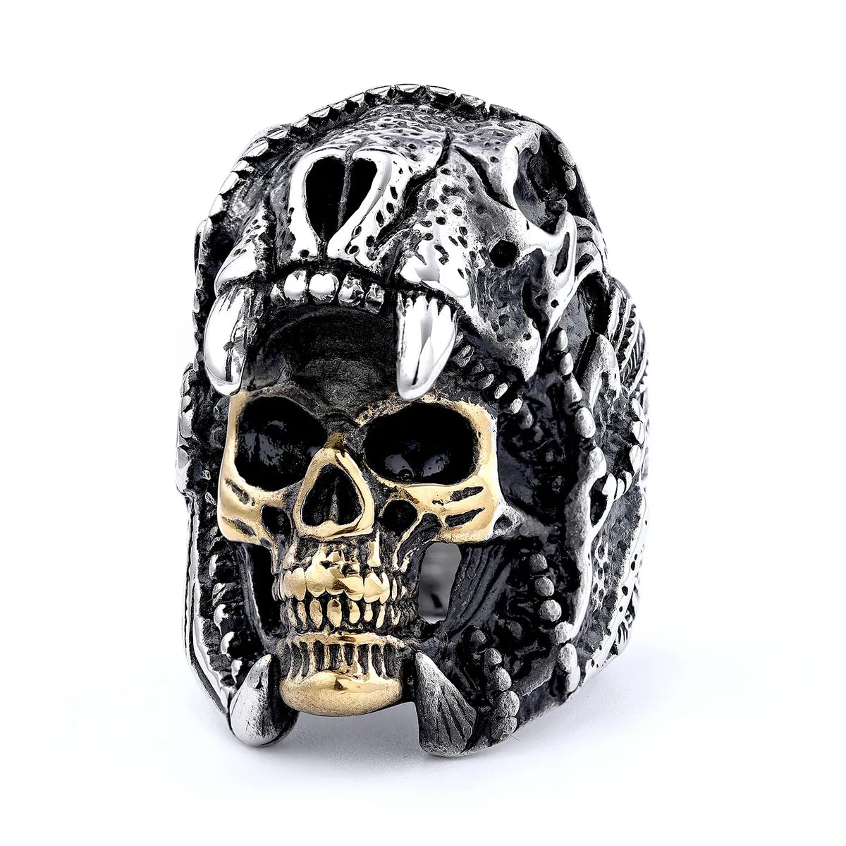 Punk Skull 304 Stainless Steel Men'S Rings