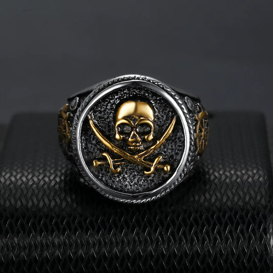 Punk Skull Stainless Steel Plating Men'S Rings