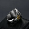 Punk Skull Stainless Steel Plating Men'S Rings