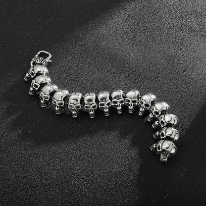 Punk Skull Titanium Steel Bracelets Necklace