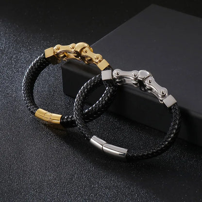 Punk Skull Titanium Steel Plating Men'S Bangle