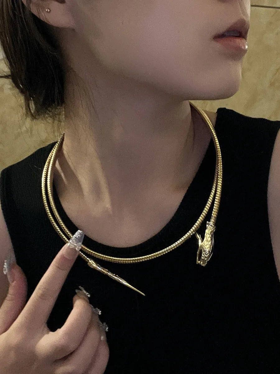 Punk Snake Alloy Plating Women's Necklace 1 Piece