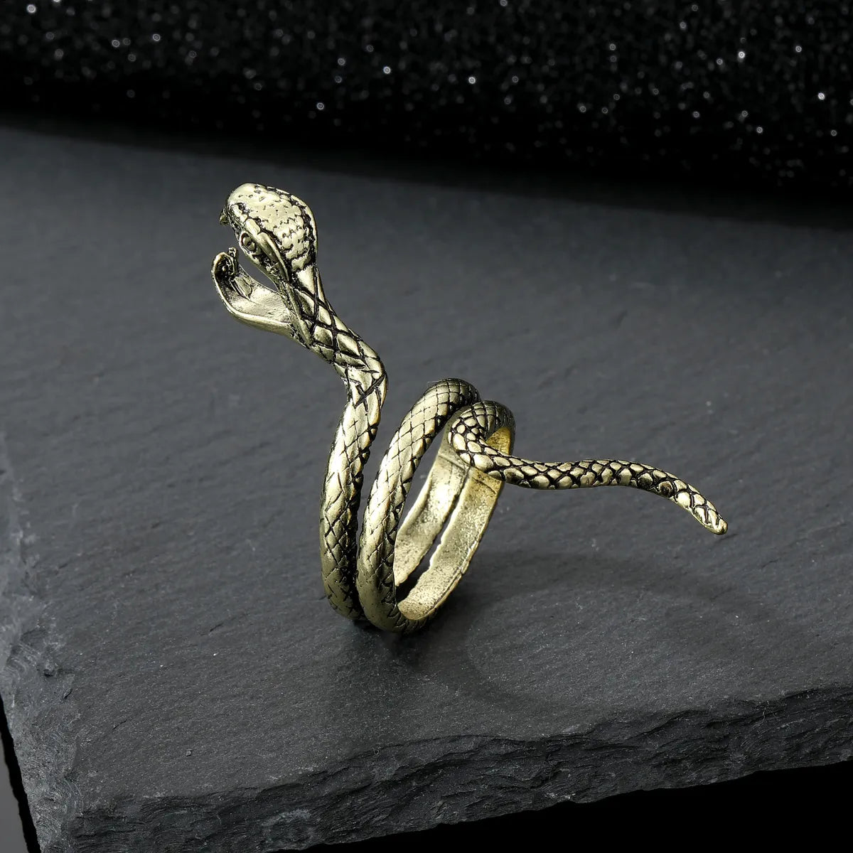 Punk Snake Deer Dragon Alloy Plating Open Ring 1 Piece