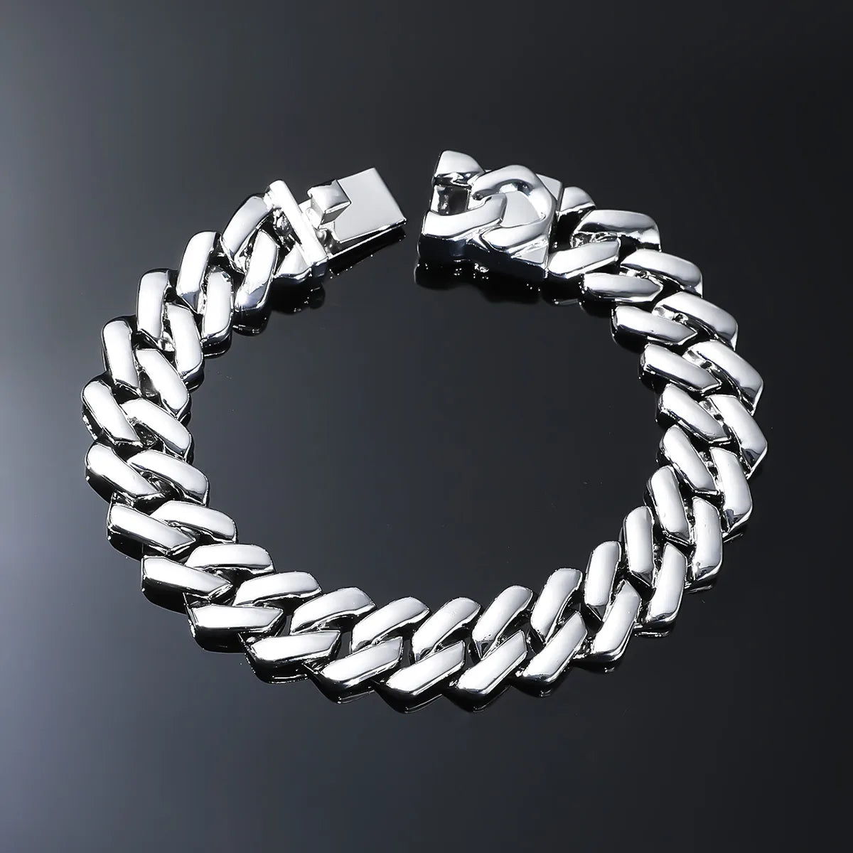 Punk Solid Color Alloy Men'S Bracelets