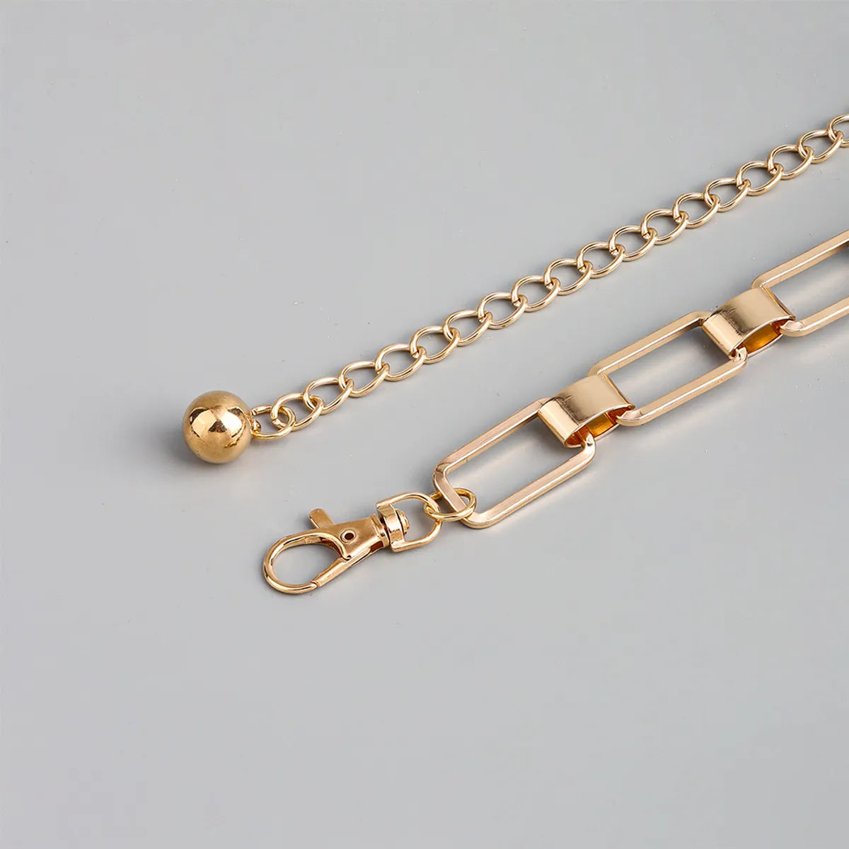 Punk Solid Color Metal Wholesale Waist Chain