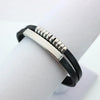Punk Solid Color Pu Leather Men'S Bangle Men Cord & Leather Bracelets