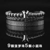 Punk Solid Color Stainless Steel Inlay Zircon Bracelets 1 Piece