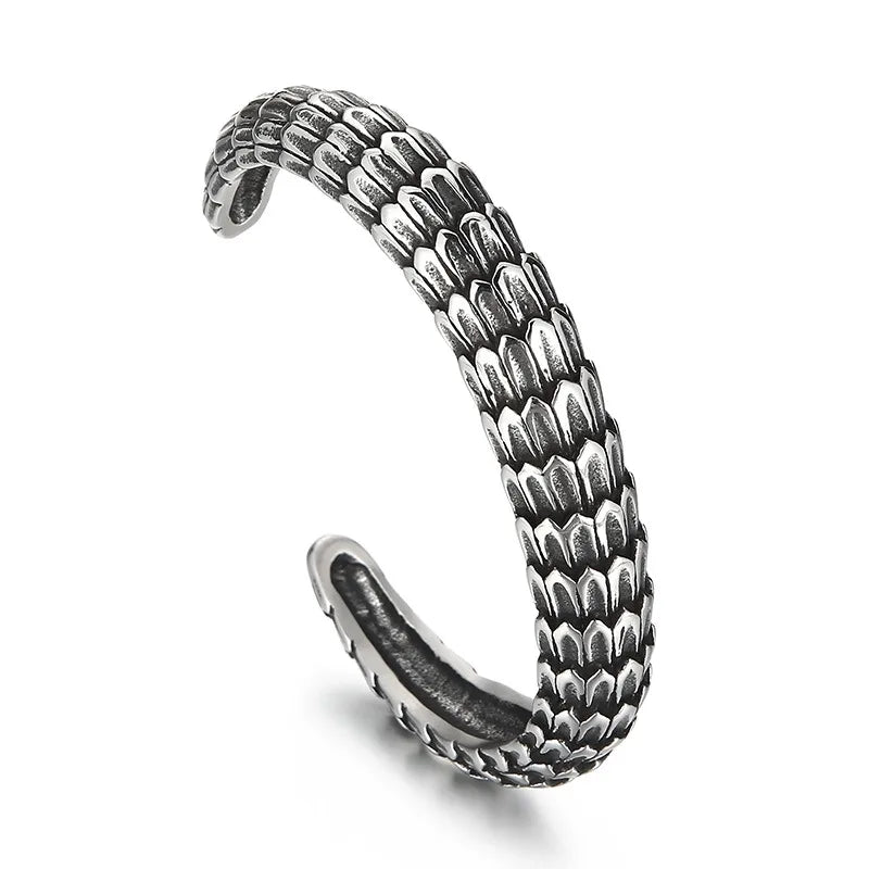 Punk Solid Color Titanium Steel Men'S Bangle