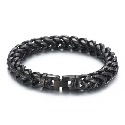 Punk Solid Color Titanium Steel Men'S Bracelets