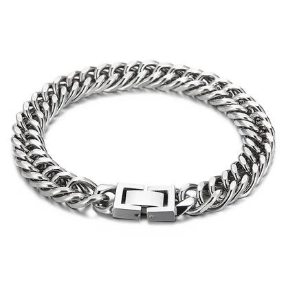 Punk Solid Color Titanium Steel Unisex Bracelets