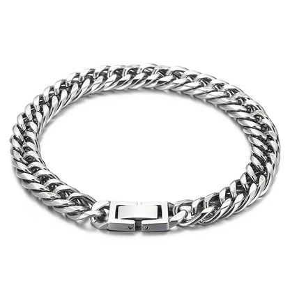 Punk Solid Color Titanium Steel Unisex Bracelets