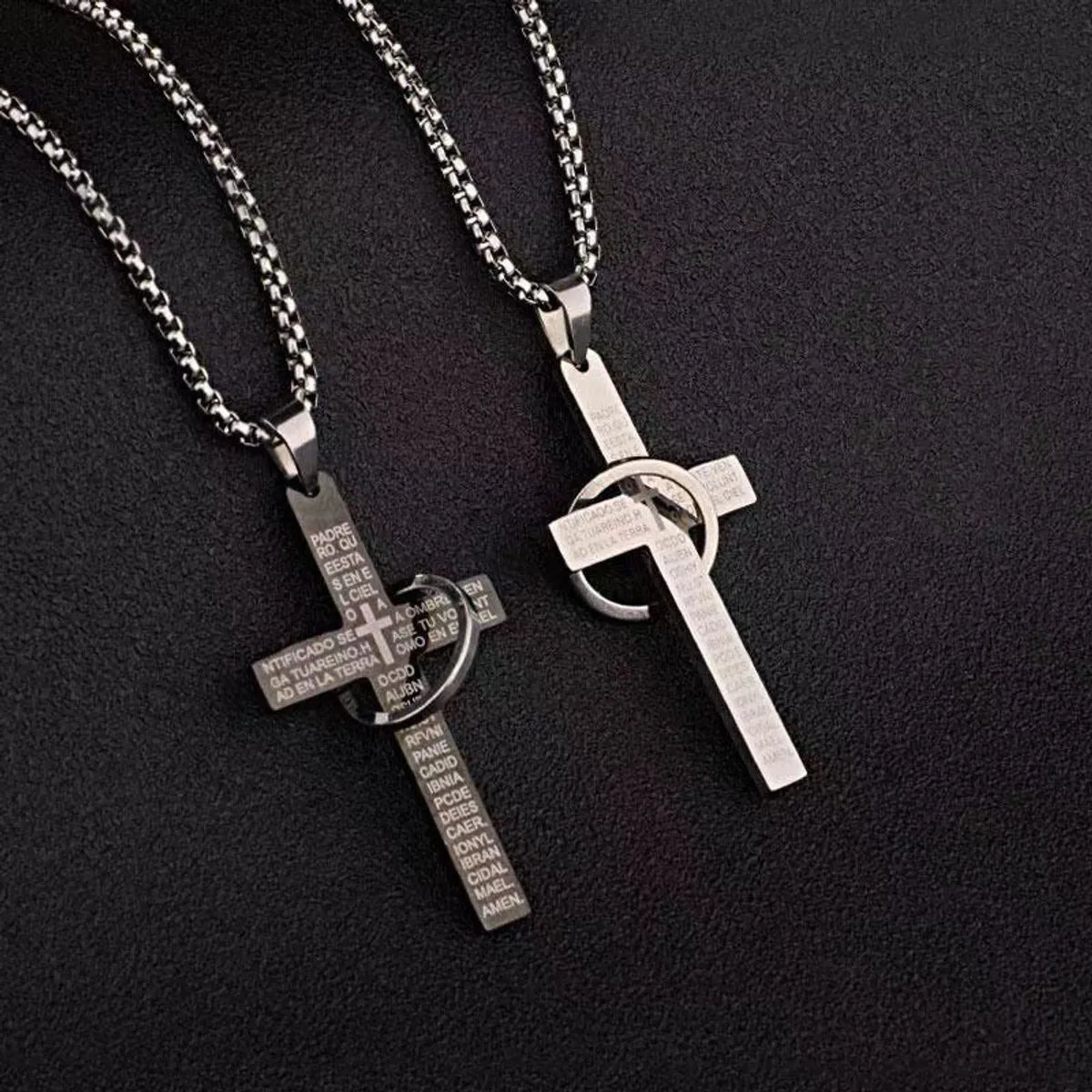 Punk Streetwear Cross Alloy Plating Unisex Charms Pendant Necklace