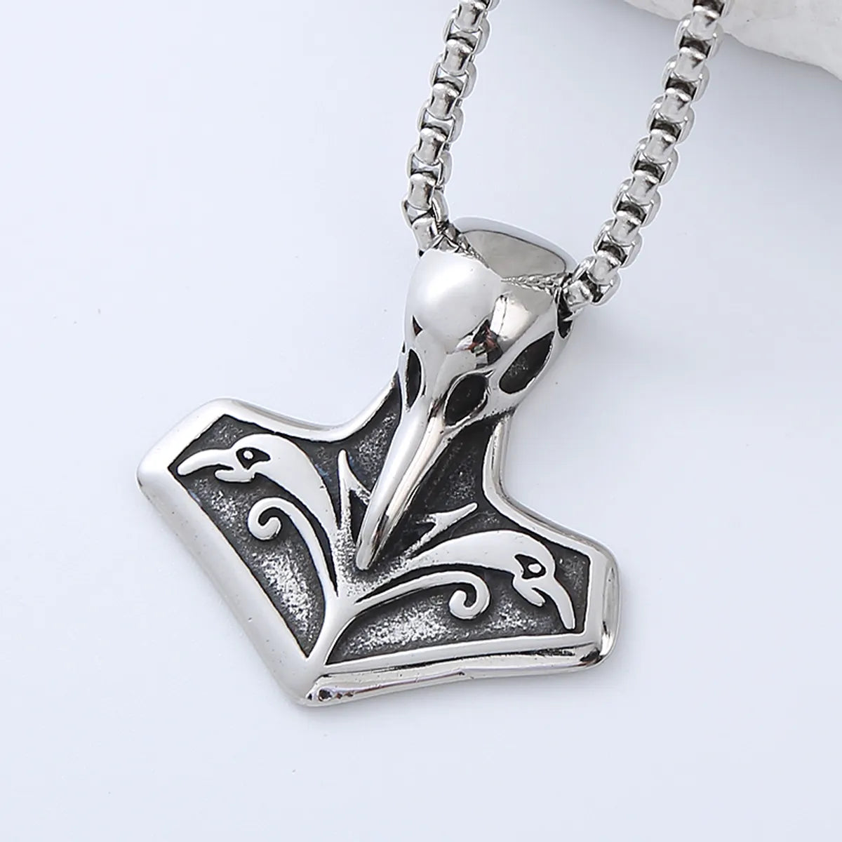 Punk Streetwear Geometric Stainless Steel Men'S Necklace Pendant