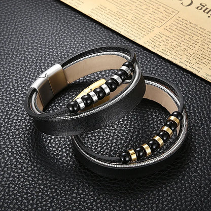 Punk Streetwear Geometric Titanium Steel Men'S Bangle