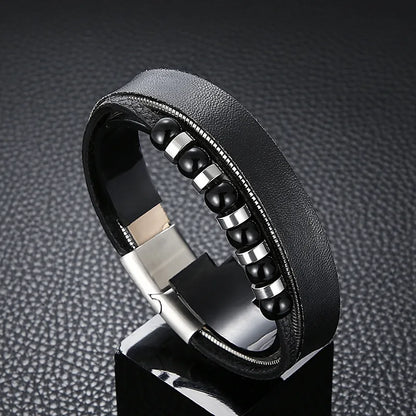 Punk Streetwear Geometric Titanium Steel Men'S Bangle