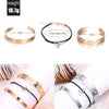 Punk Streetwear Letter Star Heart Shape Alloy Iron Plating Hollow Out Inlay Rhinestones Zircon 18k Gold Plated Silver Plated Women's Bracelets Bangle