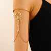 Punk Style Alloy Body Chain With Rhinestones And Animal Zodiac Pattern For Women