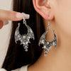 Punk Style Bat Earrings Zinc Alloy Electroplating For Women