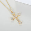 Punk Style Copper Mixed Gem Inlay Pendant Necklace With Zircon And Letters Numbers Text Pattern For Women