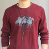 Punk Style Cowhide And Alloy Sweater Chain With Star Pattern And Weaving Design