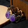 Punk Style Crystal Heavy Industry Cut Out Wide Edge Electroplated Gold Bracelet For Women