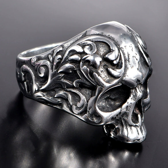 Punk Style Domineering Titanium Steel Unisex Ushaped Retro Ring With Electroplating