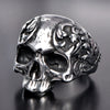 Punk Style Domineering Titanium Steel Unisex Ushaped Retro Ring With Electroplating