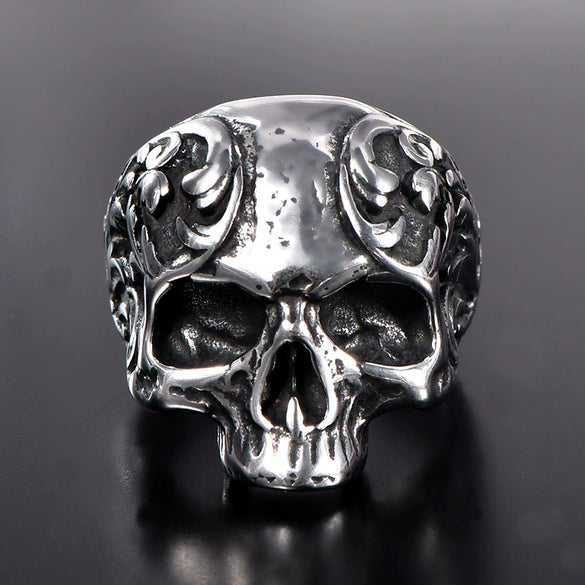 Punk Style Domineering Titanium Steel Unisex Ushaped Retro Ring With Electroplating