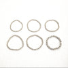 Punk Style Exaggerated Round Bead Chain Geometric Metal Alloy Electroplated Women's Sixpiece Bracelet