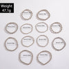 Punk Style Exaggerated Round Bead Chain Geometric Metal Alloy Electroplated Women's Sixpiece Bracelet