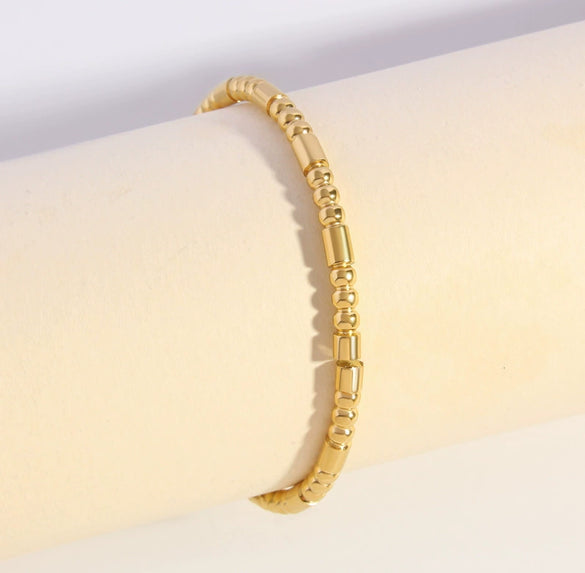 Punk Style Geometric Hshaped Electroplated Stainless Steel Bracelet Jewelry