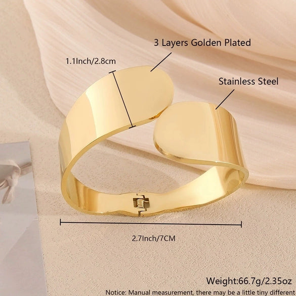 Punk Style Geometric Hshaped Electroplated Stainless Steel Bracelet Jewelry