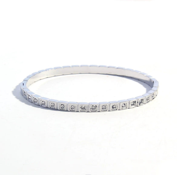 Punk Style Geometric Hshaped Electroplated Stainless Steel Bracelet Jewelry