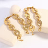 Punk Style Geometric Hshaped Electroplated Stainless Steel Bracelet Jewelry