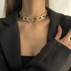 Punk Style Hiphop Plastic Geometric Chain Necklace For Women