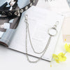 Punk Style Hollow Pu Chain Belt With Alloy Pin Buckle Electroplated Fashion Trouser Waist Belt For Men And Women