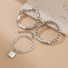Punk Style Lock Pendant Alloy Bracelet With Geometric Pattern And Electroplating For Women