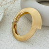 Punk Style Matte Wide Spring Buckle Stainless Steel Irregular Metal Electroplated Bracelet