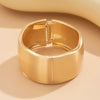 Punk Style Matte Wide Spring Buckle Stainless Steel Irregular Metal Electroplated Bracelet