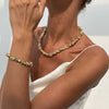 Punk Style Metal Geometric Fold Necklace For Women With Electroplating