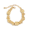 Punk Style Metal Geometric Fold Necklace For Women With Electroplating