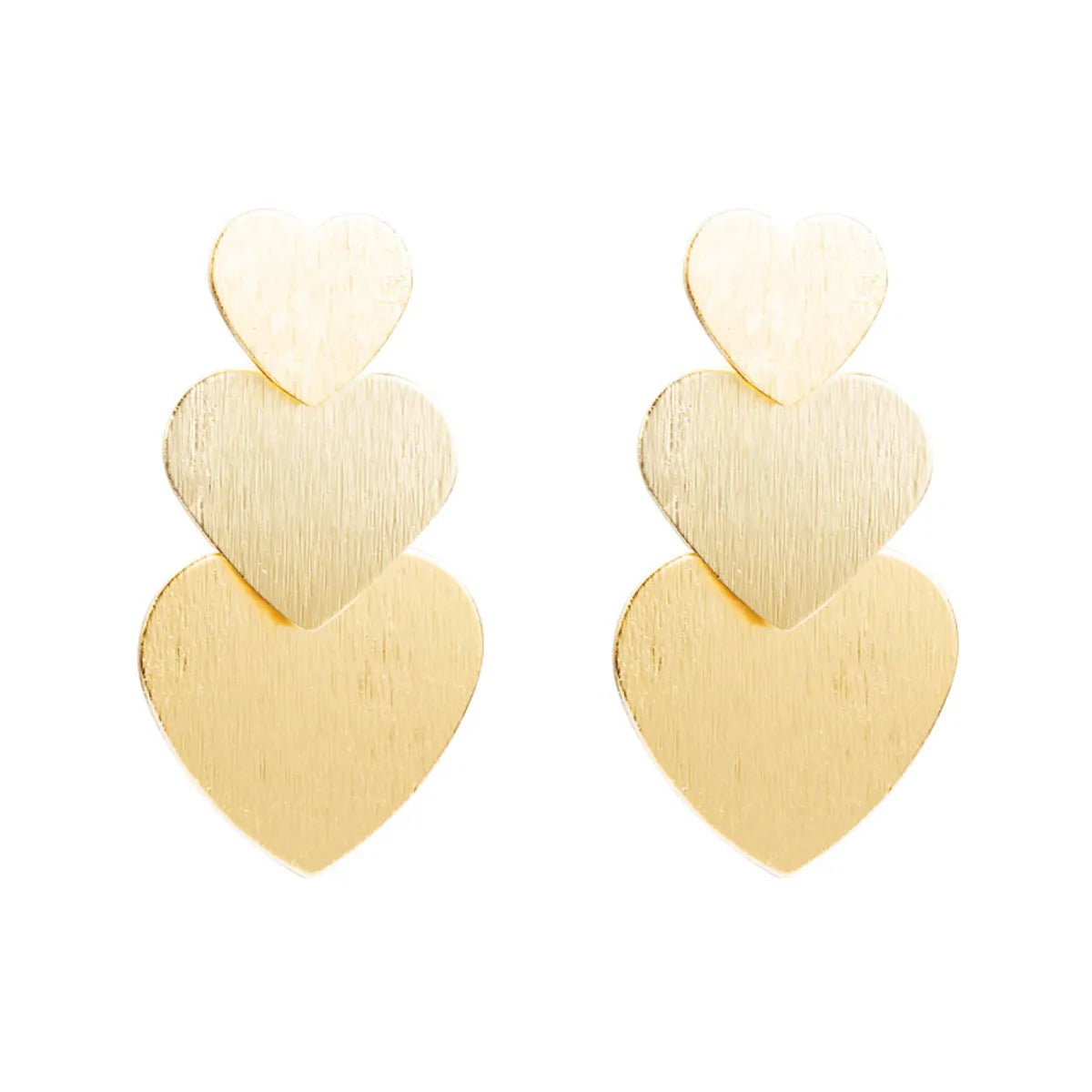 Punk Style Metal Multi-layer Heart-shaped Earrings Wholesale