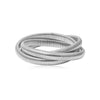 Punk Style Metal Threelayer Stacking Geometric Crossfold Chain Bracelet For Women With Electroplating