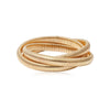 Punk Style Metal Threelayer Stacking Geometric Crossfold Chain Bracelet For Women With Electroplating