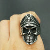 Punk Style Skull Titanium Steel Ring With Oil Applied