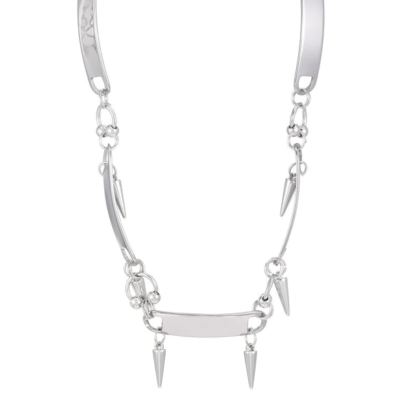 Punk Style Stainless Steel And Alloy Rivet Cross Handmade Clavicle Chain Necklace For Men And Women