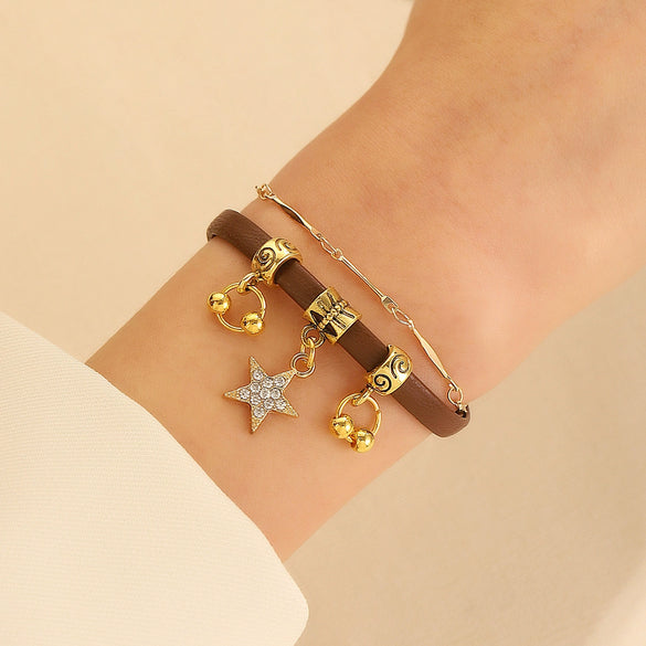 Punk Style Stainless Steel And Alloy Rivet Cross Handmade Clavicle Chain Necklace For Men And Women